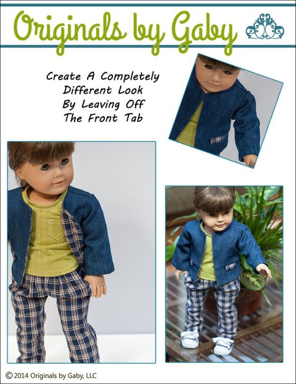 Snappy Little Jacket Bundle 15  and 18  Doll Clothes Pattern For Cheap - Image 4