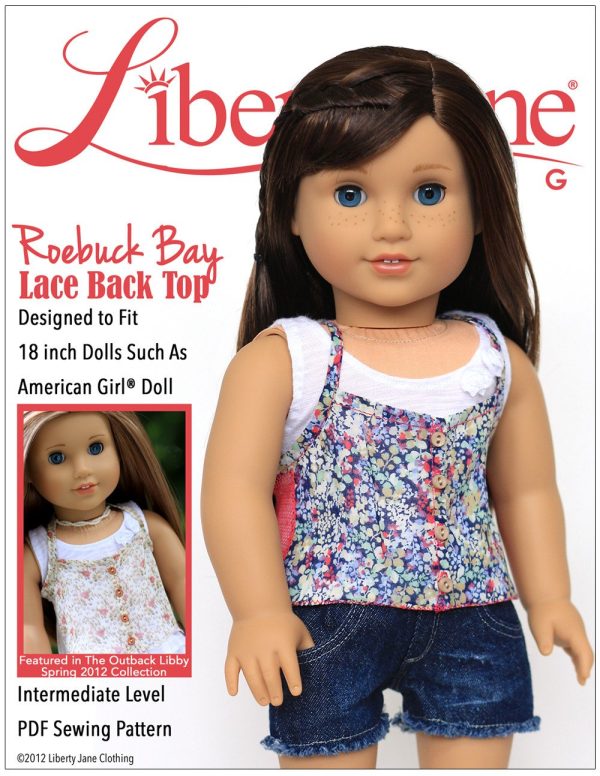 Roebuck Bay Lace Back Top 18” Doll Clothes Pattern Fashion