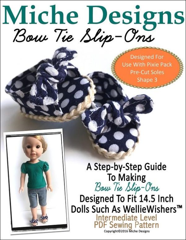 Bow Tie Slip-Ons 14.5  Doll Clothes Pattern For Cheap
