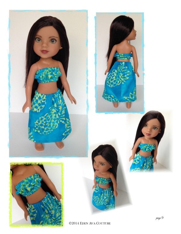 Hawaiian Pa u Hula Outfit for 13-14.5  Dolls Hot on Sale - Image 2