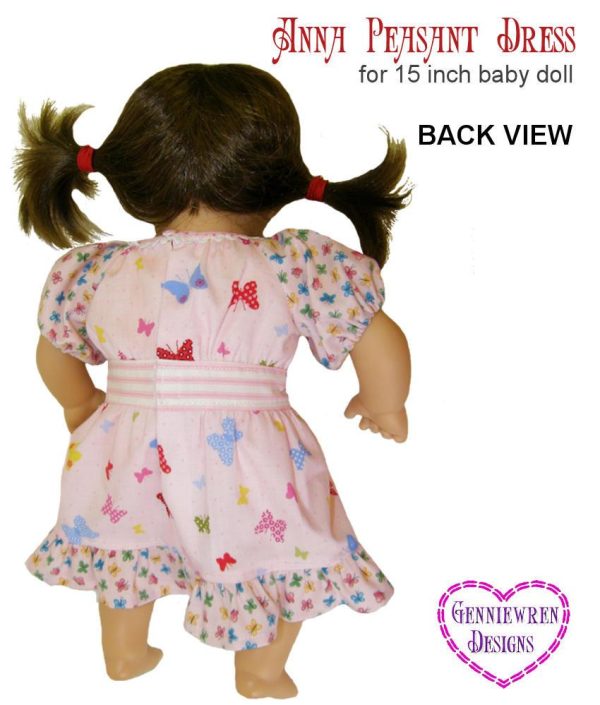 Anna Peasant Dress 15  Baby Doll Clothes on Sale - Image 2