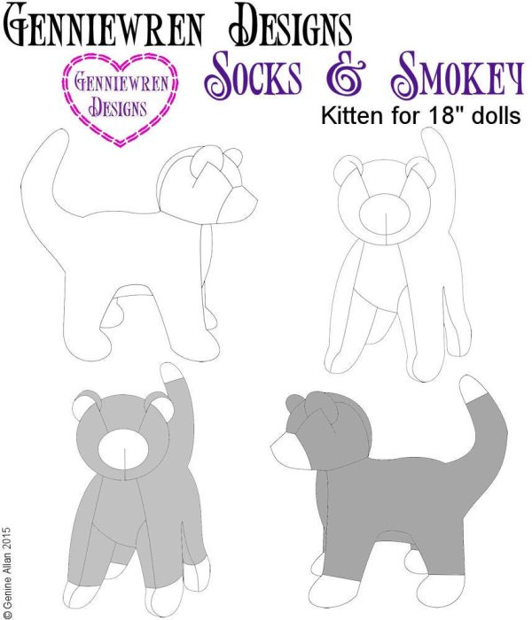 Socks & Smokey 18  Doll Pet Pattern For Cheap - Image 2
