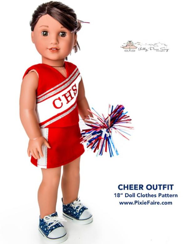 Cheer Outfit 18  Doll Clothes Pattern Sale - Image 3