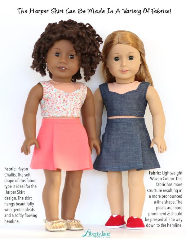 Harper Skirt 18  Doll Clothes Pattern on Sale - Image 4