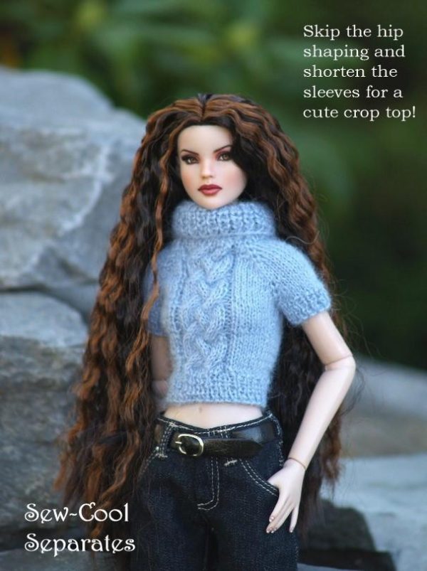 Beautiful Braids Knitting Pattern for Ellowyne and Tyler Wentworth Dolls For Sale - Image 4