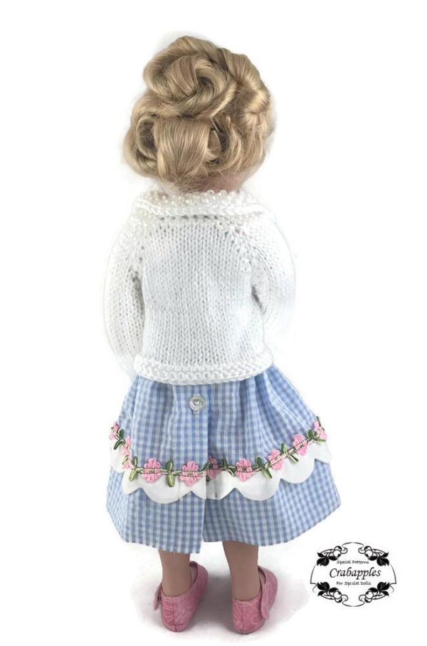 Eyelet Cable Cardigan Knitting Pattern for AGAT Dolls Online Hot Sale - Image 4