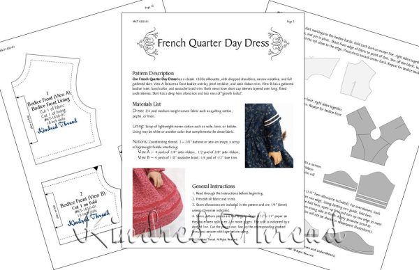 French Quarter Day Dress 18  Doll Clothes For Discount - Image 5