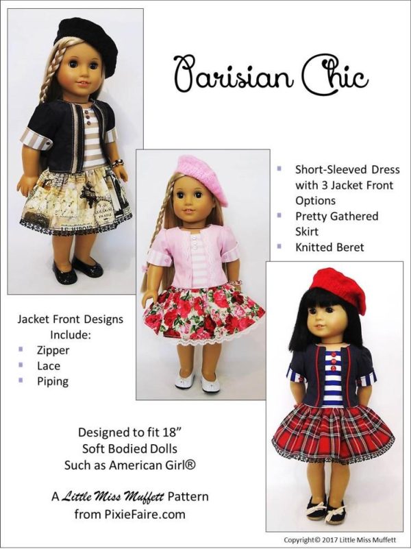 Parisian Chic 18  Doll Clothes Pattern Cheap - Image 4