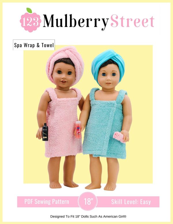 Spa Wrap & Towel 18  Doll Clothes Pattern For Cheap