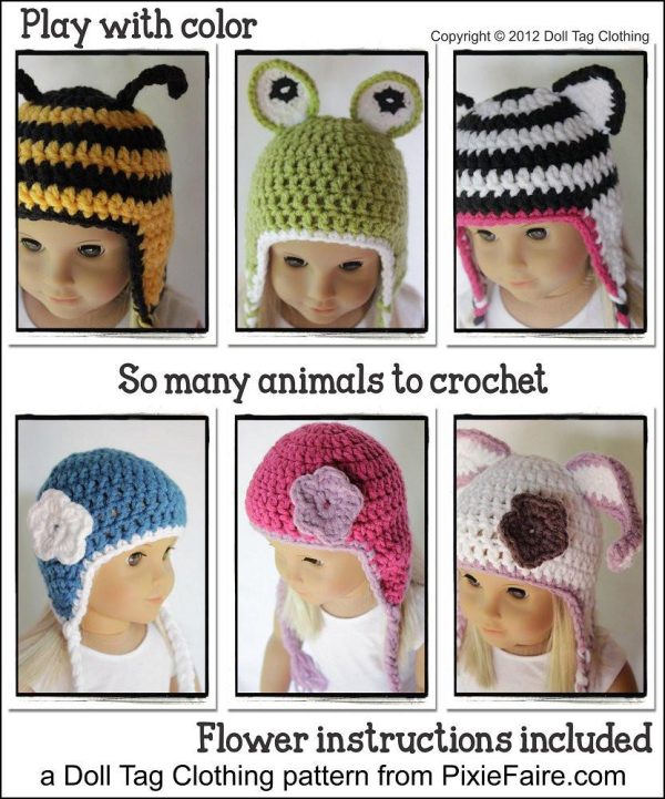 Animal Beanies Crochet Pattern Hot on Sale - Image 2
