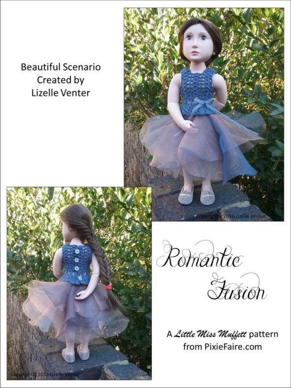 Romantic Fusion Crochet Pattern for AGAT Dolls For Sale - Image 3