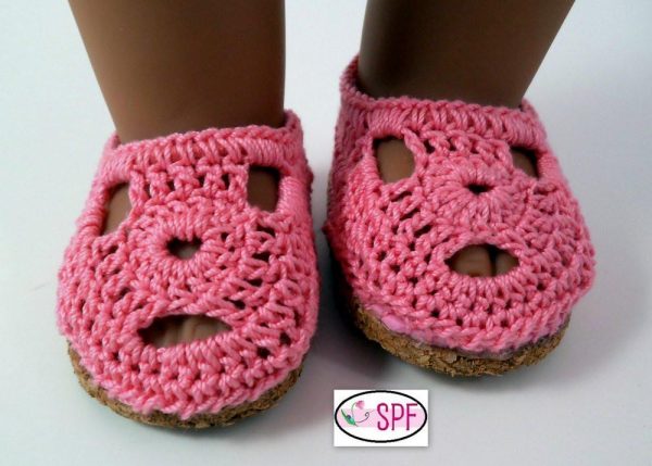 Sofia Crocheted 18  Doll Shoes Supply - Image 4