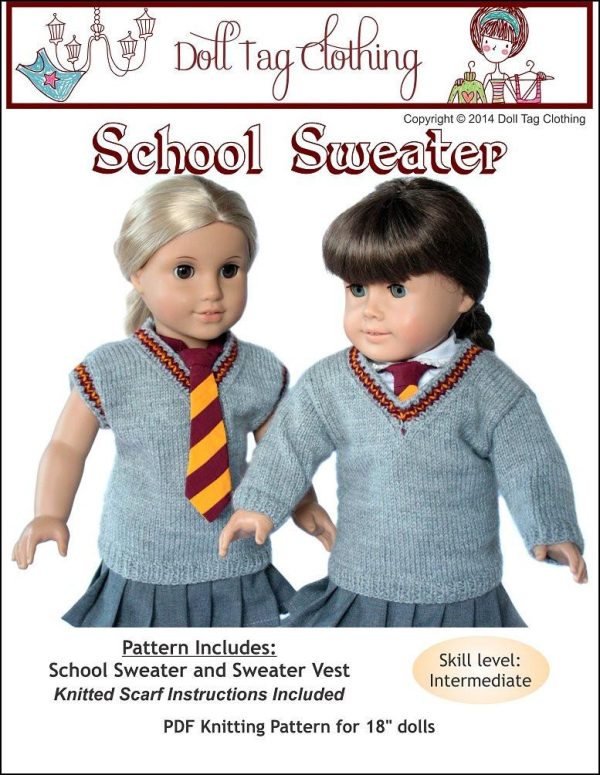 School Sweater 18  Doll Clothes For Discount