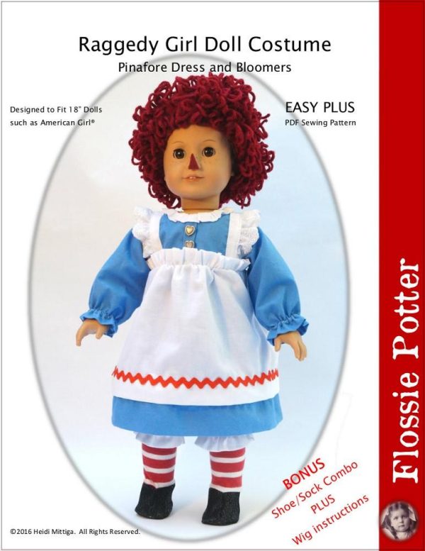 Raggedy Girl Doll Costume 18  Doll Clothes Online