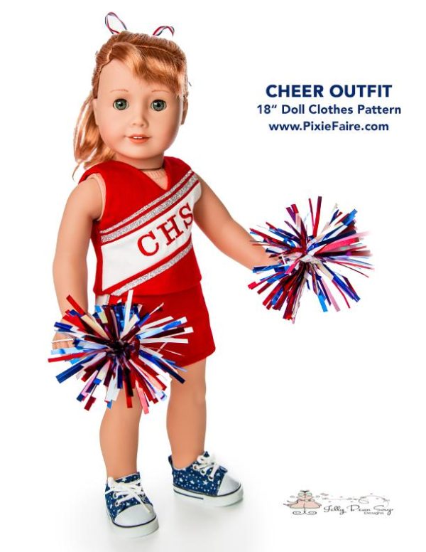 Cheer Outfit 18  Doll Clothes Pattern Sale - Image 2