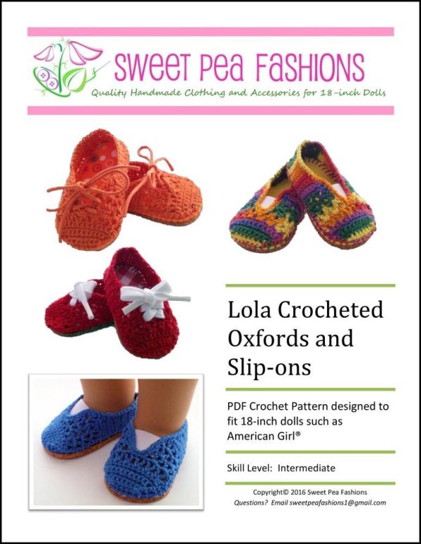 Lola Crocheted Oxfords and Slip-ons Crochet Pattern Cheap