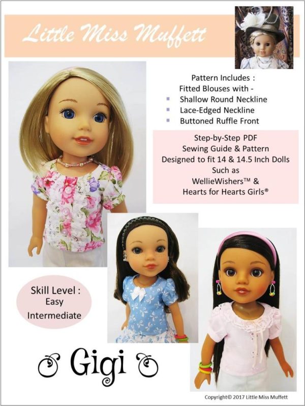 Gigi 14-14.5  Doll Clothes Pattern For Cheap