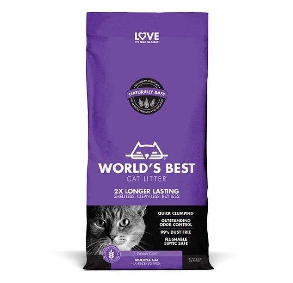World’s Best Cat Litter Lavender Scented Multiple Cat Clumping Formula Cat Litter Cheap